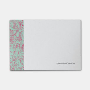 Summer cute floral pattern post-it notes