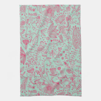 Summer cute floral pattern towel