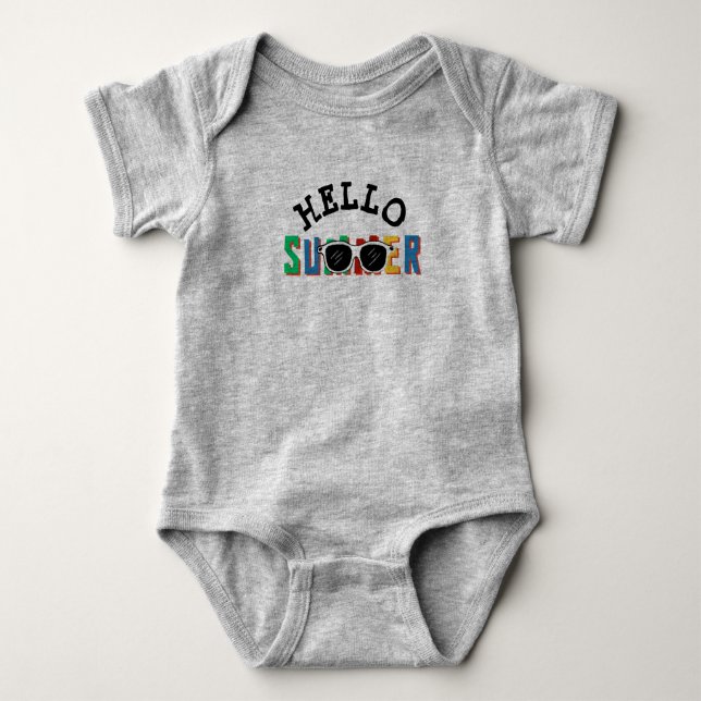  Summer Cute  Girl Baby Bodysuit (Front)