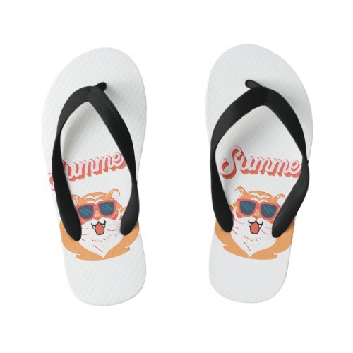 Summer Cute Tiger Kids Flip Flops