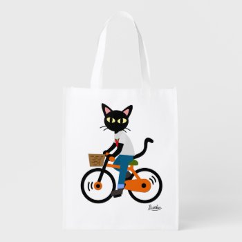 Summer Cycling Reusable Grocery Bag by BATKEI at Zazzle