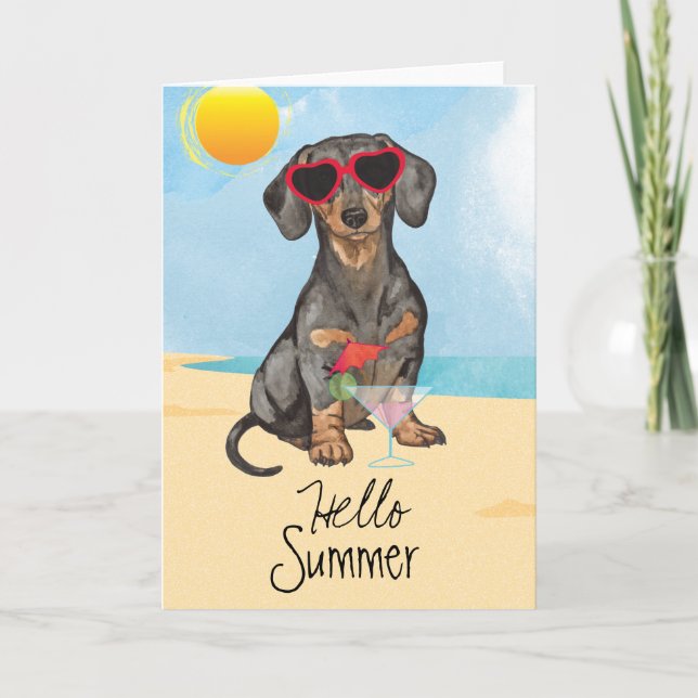 Summer Dachshund Card (Front)