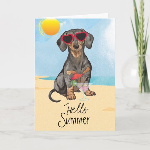 Summer Dachshund Card