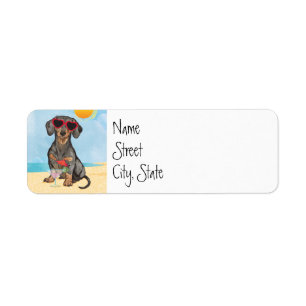 Summer Dachshund Label