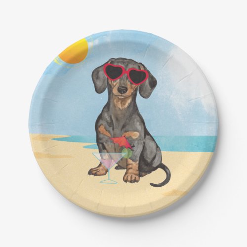 Summer Dachshund Paper Plates