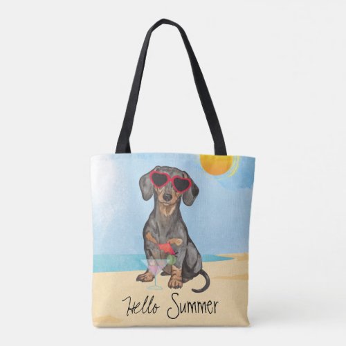 Summer Dachshund Tote Bag