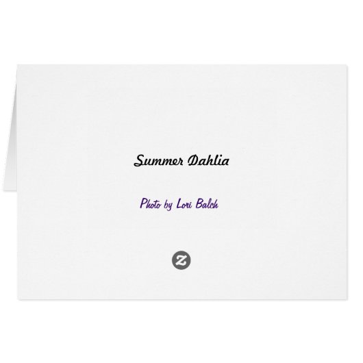 Summer Dahlia (Back Horizontal)