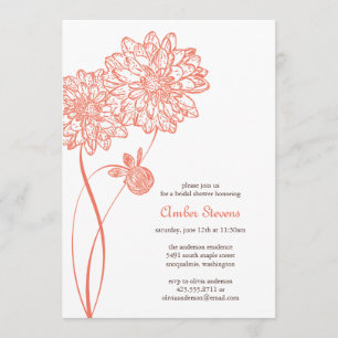 Summer Dahlias Shower/Party Invitation