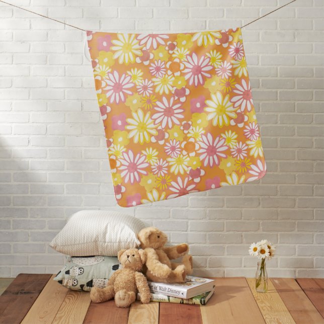 Summer Daisies Baby Blanket (In Situ)