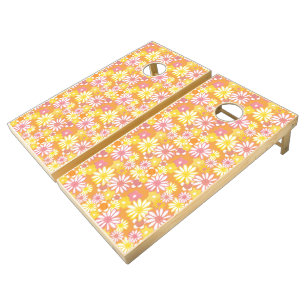 Summer Daisies Cornhole Set
