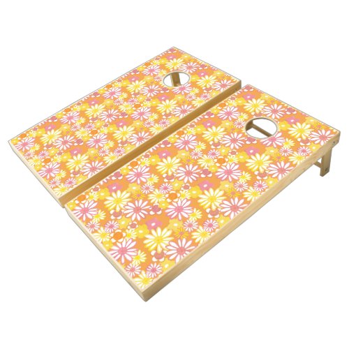 Summer Daisies Cornhole Set