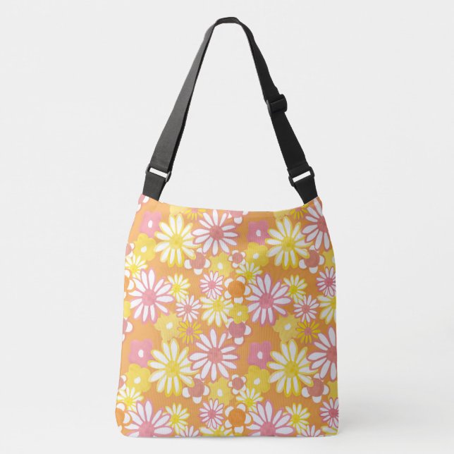 Summer Daisies Cross-Body Bag (Front)
