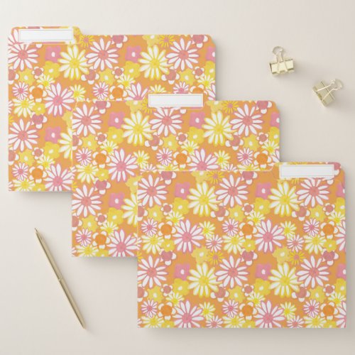 Summer Daisies File Folders