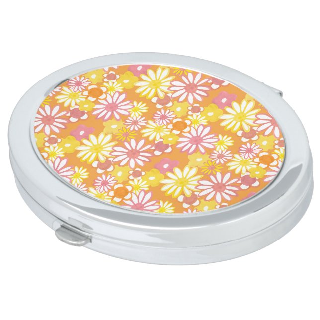 Summer Daisies Mirror Compact (Turned)
