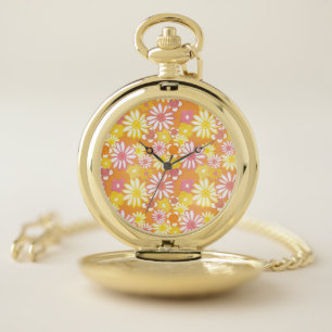 Summer Daisies Pocket Watch