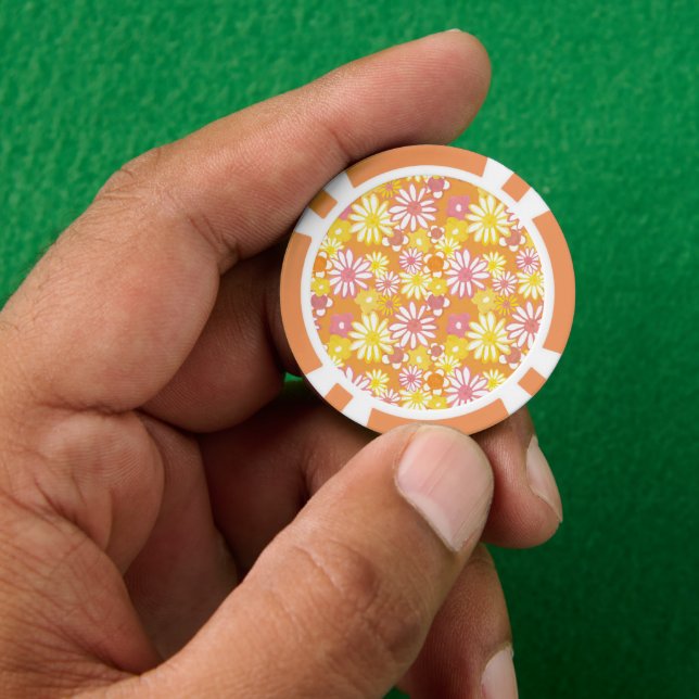 Summer Daisies Poker Chips (Hand)