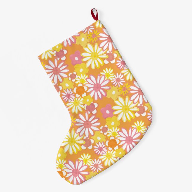 Summer Daisies Stocking (Back (Hanging))