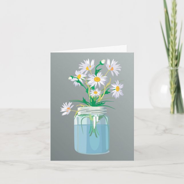 Summer Daisies Thank You Note Card (Front)