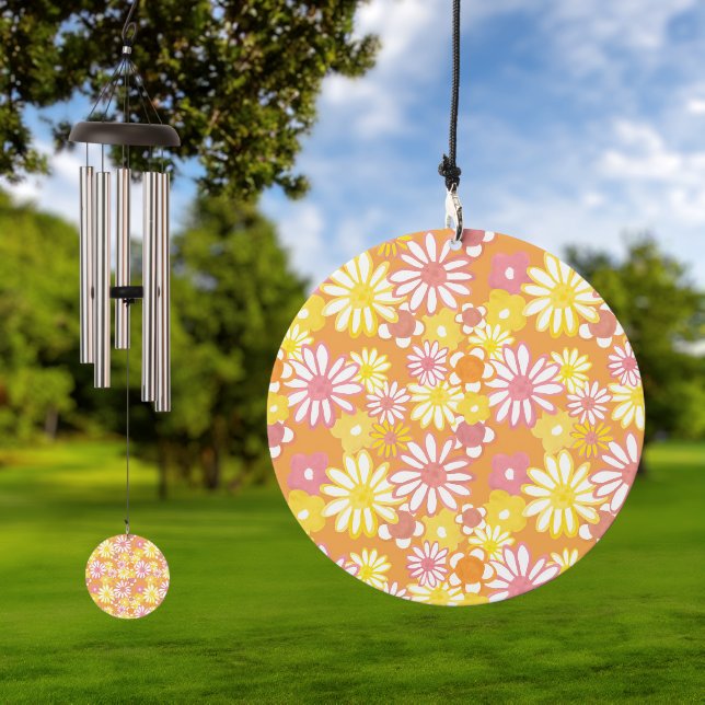 Summer Daisies Wind Chimes Wind Chime (Outdoor)
