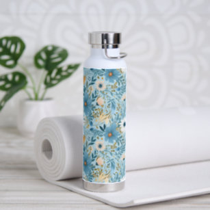 Daisies Baby Blue Water Bottle by STUDIO MORE