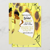 Summer Daisy Floral African American Bridal Shower Invitation (Front/Back)