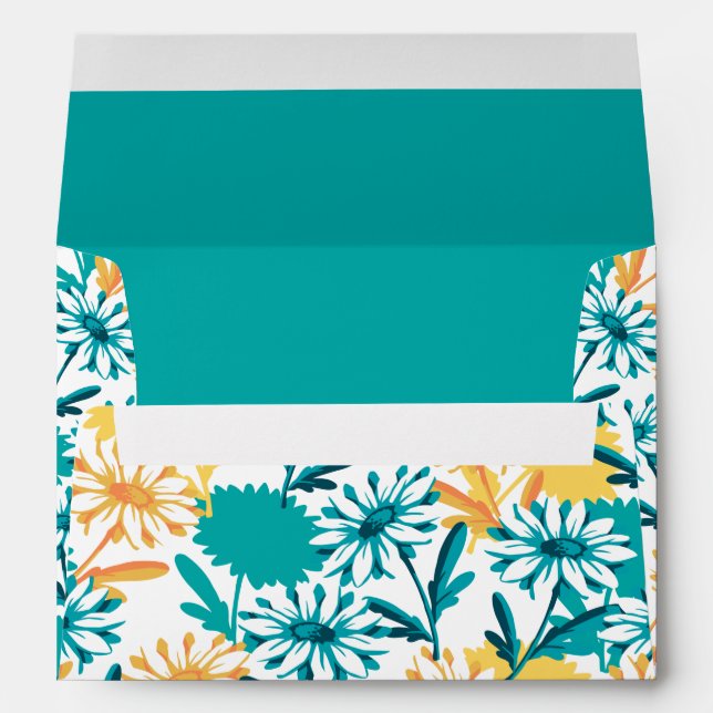 Summer Daisy Flower Garden Envelope (Back (Bottom))