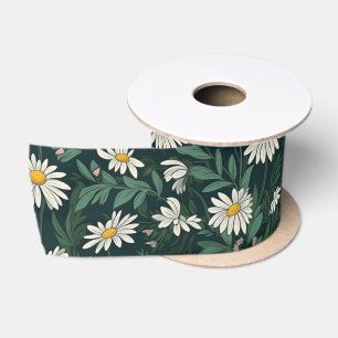 Summer Daisy Meadow Satin Ribbon