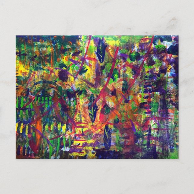 "Summer Dance" Acrylic Art Postcard (Front)