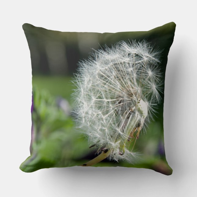 Summer Dandelion Throw Pillow (Front)