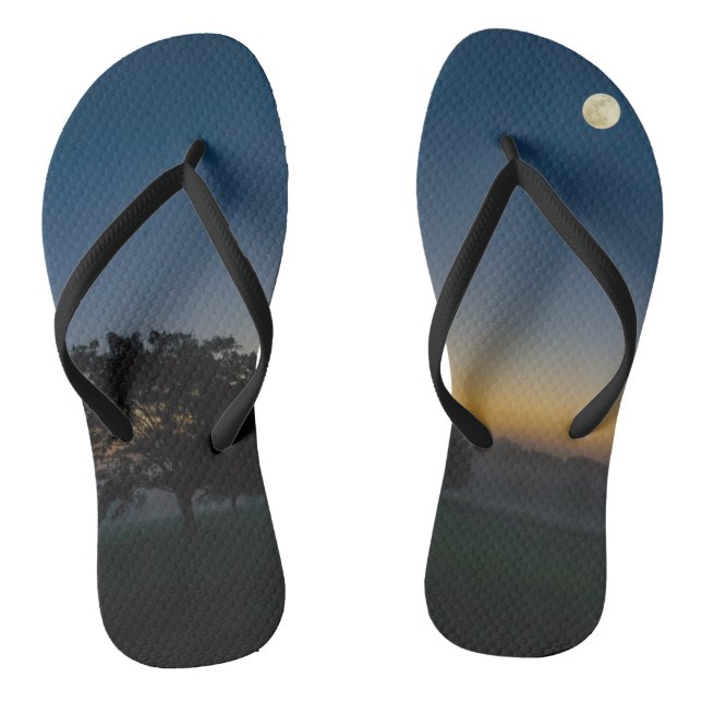 Summer Dawn With Moon Flip Flops (Footbed)