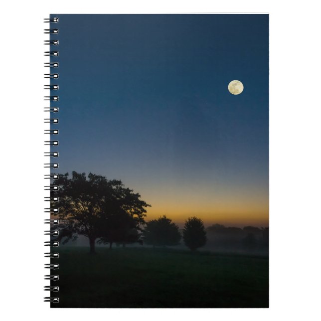 Summer Dawn With Moon Notebook (Front)