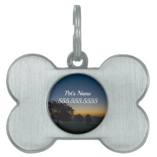 Summer Dawn With Moon Pet ID Tag
