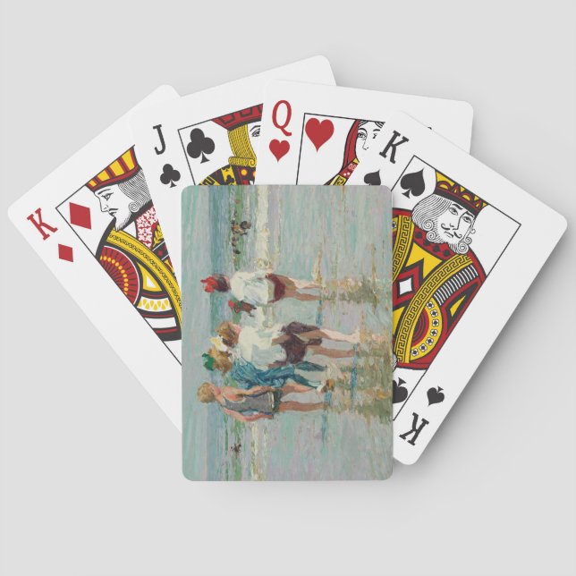 Summer Day at Brighton Beach (by E.H. Potthast) Poker Cards (Back)