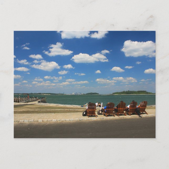 Summer Day at Georges Island, Boston Harbor Postcard (Front)
