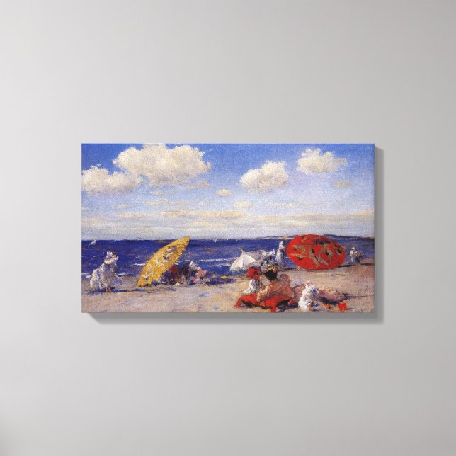 Summer Day at the Seaside (Beach Landscape) Canvas Print (Front)