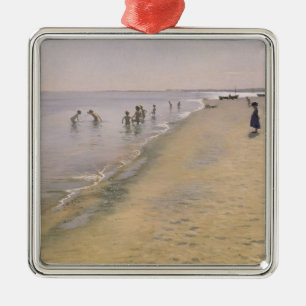 Summer Day at the South Beach of Skagen, 1884 Metal Ornament