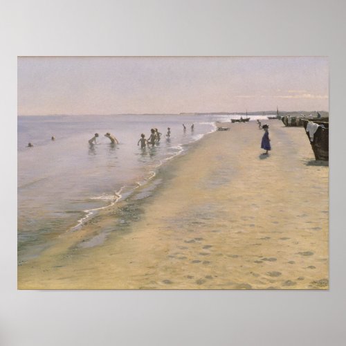 Summer Day at the South Beach of Skagen 1884 Poster