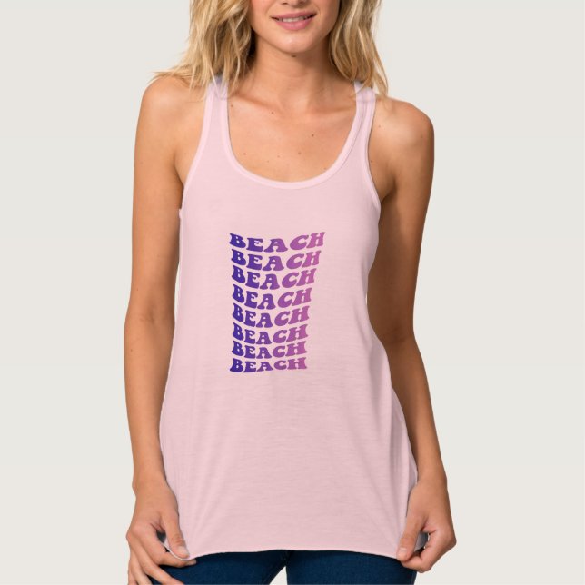 Summer day, cozy warm and beach day tank top (Front)