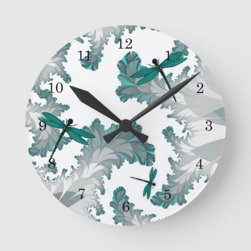 Summer Day Dragonflies Clock