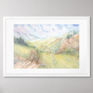 Summer Day In The Mountains Framed Art