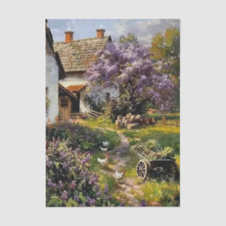 Summer Day with Chickens by Peder Mork Monsted Tissue Paper