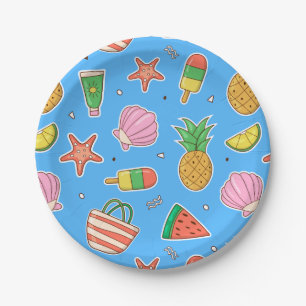 Summer Days Beach Paper Plate