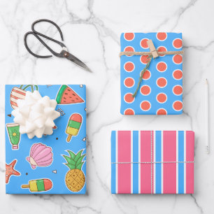 Summer Days Beach Wrapping Paper Set