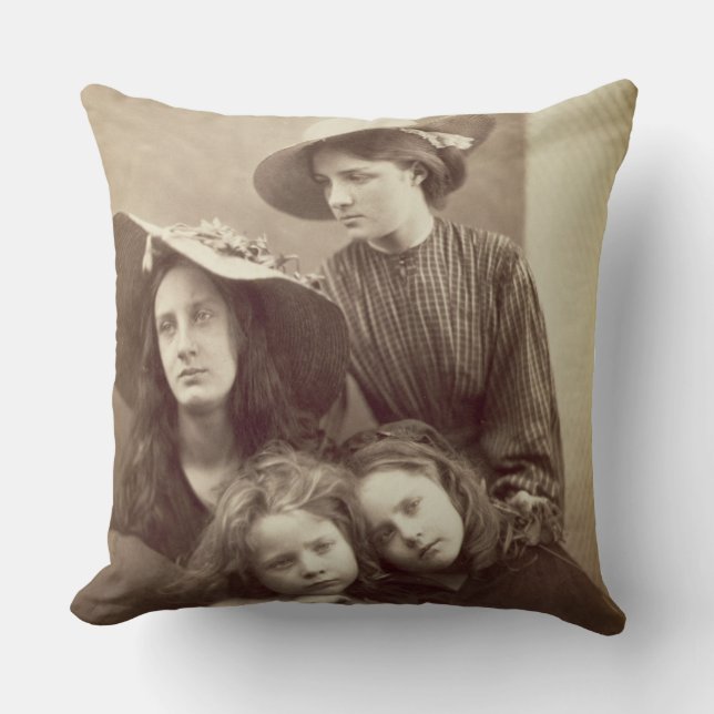 Summer Days, c.1866 (albumen print from a collodio Throw Pillow (Front)