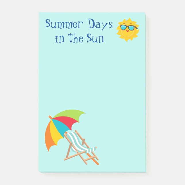 Summer Days in the Sun Notes (Front)