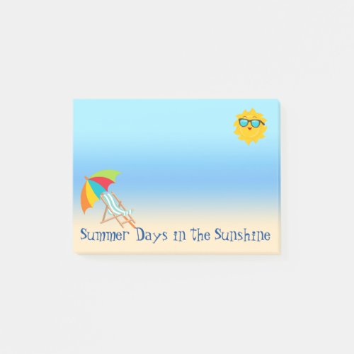 Summer Days in the Sunshine Post_It Notes