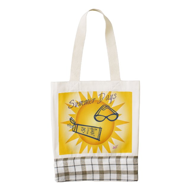 Summer Days Sunshine Zazzle Heart Tote (Front)