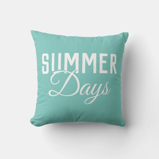 SUMMER DAYS typography | Outdoor Pillow (Front)