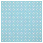 Summer Days White Polka Dots Pattern on Sky Blue Fabric