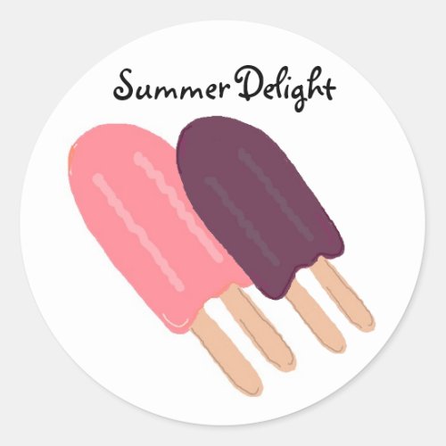 Summer Delight Classic Round Sticker